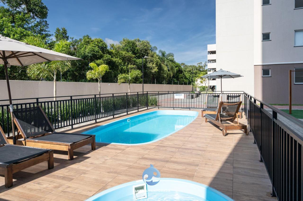 Apartamentos Completos A 15Min Beto Carreiro Com Wi-Fi Churrasqueira Em Condominio Com Piscina Portaria 24H Ideal Para Familia Piçarras Esterno foto