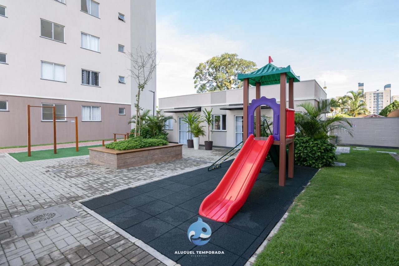 Apartamentos Completos A 15Min Beto Carreiro Com Wi-Fi Churrasqueira Em Condominio Com Piscina Portaria 24H Ideal Para Familia Piçarras Esterno foto